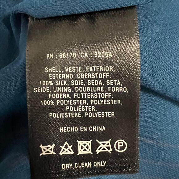 Moulinette Soeurs Mable Blue‎ Floral Silk Dress Size Small - Picture 8 of 8